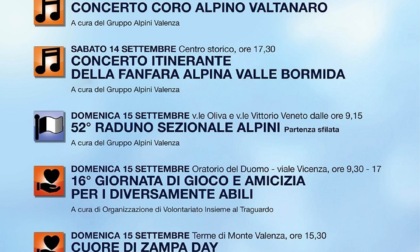 Settembre 2019: un mese ricco di eventi a Valenza