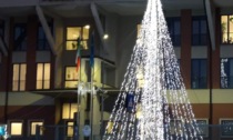Tre stelle sulla punta dell'albero di Natale della caserma dei vigili del fuoco di Alessandria