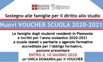 Piemonte: domande per voucher scuola fino al 10 giugno