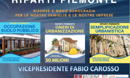 Riparti Piemonte: zero oneri urbanizzazione per imprese e cittadini