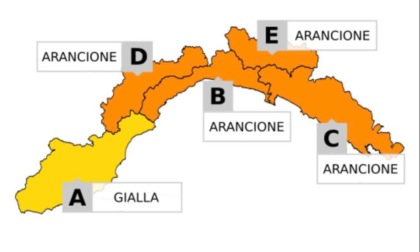 Meteo Liguria: allerta arancione in gran parte della regione