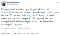 Bufera sul tweet di Toti, la risposta del presidente della Regione Liguria