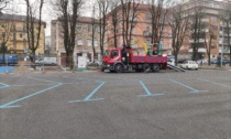 Casale Monferrato, piazza San Francesco: nuova uscita dal parcheggio per migliorare la viabilità