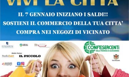 Alessandria, saldi invernali dal 7 gennaio: la campagna Confesercenti a favore del commercio di vicinato