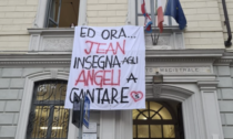 Uno striscione per Jean al Saluzzo Plana