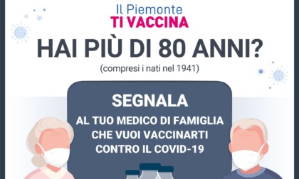 Piemonte, campagna vaccinazione anti Covid-19, dal 15 febbraio tocca a ultra 80enni e personale scuola