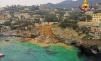 Crolla parte del cimitero di Camogli: oltre 200 bare in mare