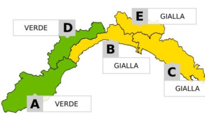 Liguria: allerta gialla sul centro Levante per mercoledì