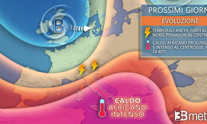 3B Meteo: Italia spaccata tra nubifragi al Nord e forte ondata di caldo al CentroSud