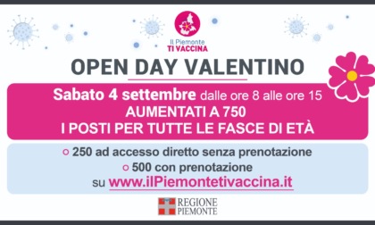 Torino: open day Valentino, arrivano a 1000 i posti a disposizione per i vaccini