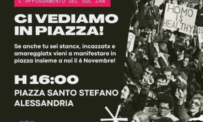 Alessandria: il 6 novembre manifestazione contro l'affossamento del Ddl Zan