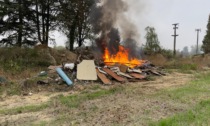 Valle San Bartolomeo: a fuoco rifiuti vicino alla pista da mini moto