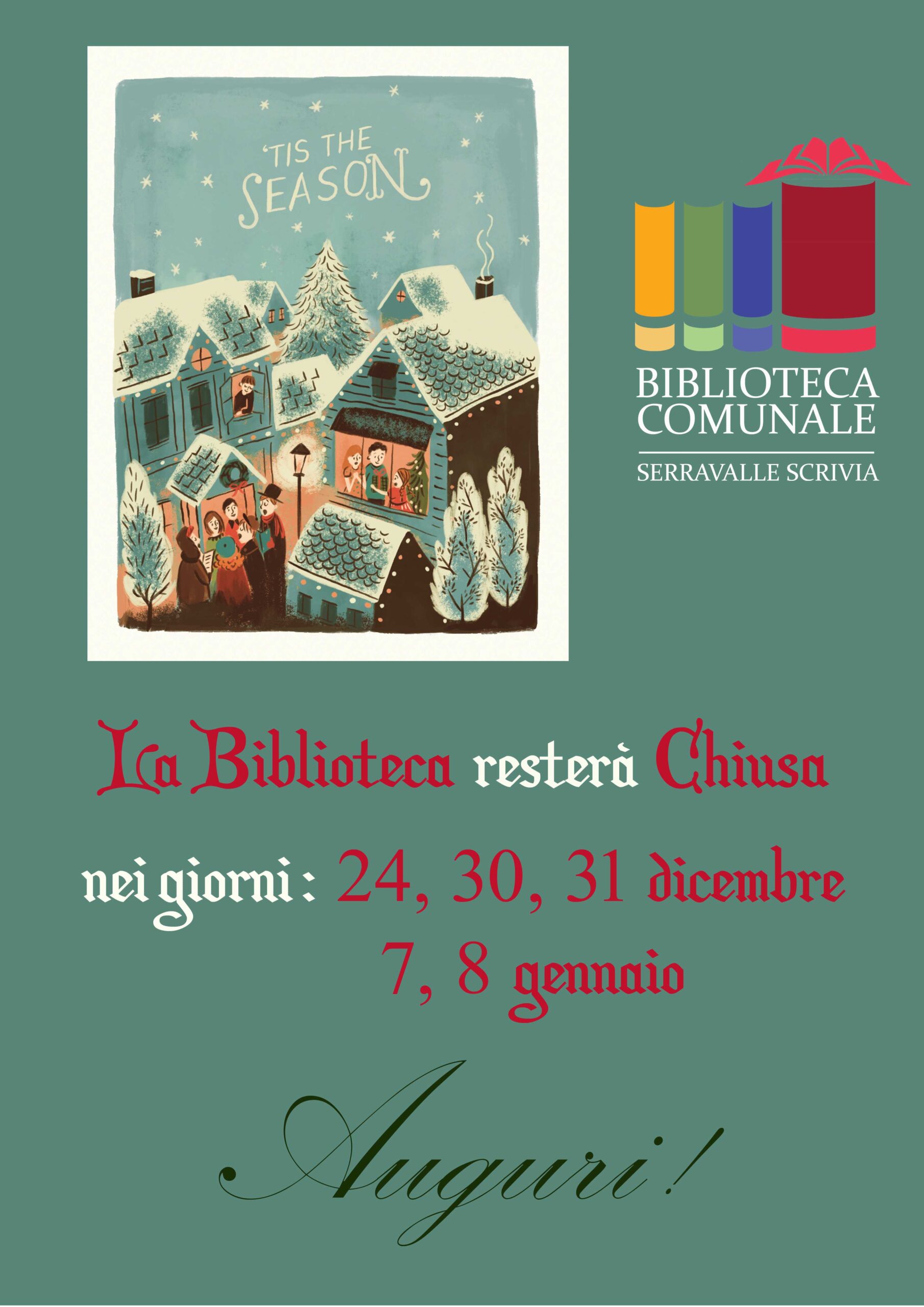 Serravalle Scrivia: le iniziative natalizie della Biblioteca Comunale "Roberto Allegri"