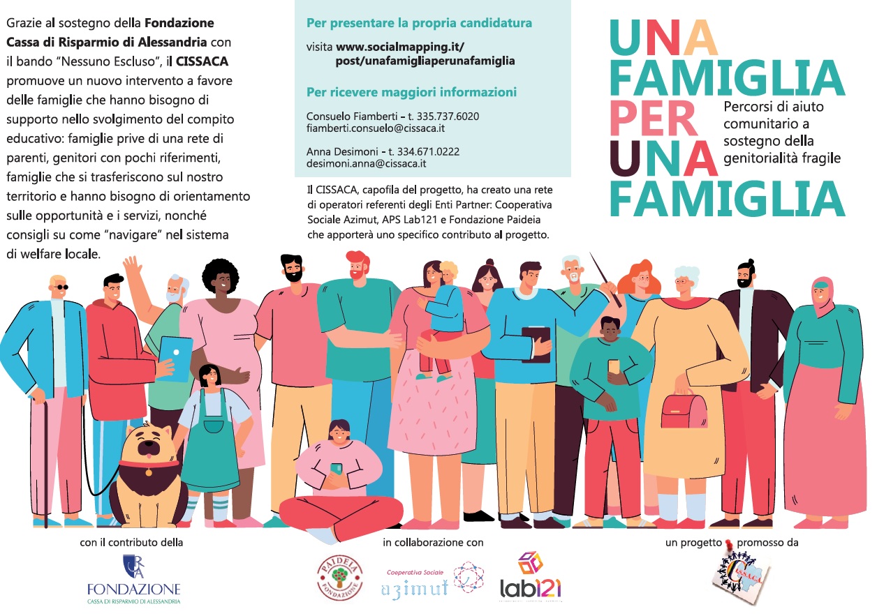 "Una famiglia per la famiglia": ad Alessandria un progetto per la genitorialità fragile