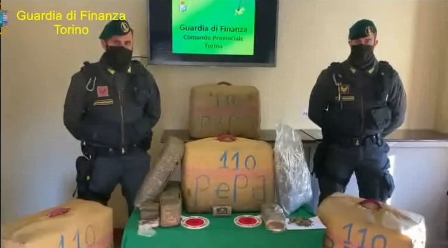 Torino: sequestrati dalla Guardia di Finanza 226 kg di droga, arrestato 35enne