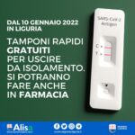 Liguria, da lunedì i tamponi rapidi per uscire dall'isolamento saranno gratuiti