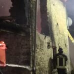 Costa Vescovado, Vigili del Fuoco impegnati con incendio in porticato