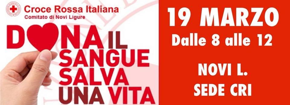 Novi Ligure: sabato 19 raccolta pubblica di sangue in piazza XX Settembre