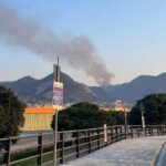 Genova, incendio scoppiato nella discarica di Scarpino