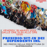 Ispettorato del lavoro Asti-Alessandria: indetta manifestazione pacifica il prossimo 18 Marzo
