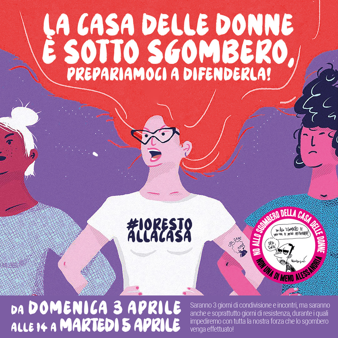 Casa delle Donne di Alessandria: "Siamo sotto sgombero, pronte a difenderla"