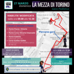 Torino: il 27 marzo modifiche viabili nella zona est per la gara podistica "La Mezza di Torino"