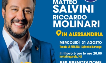 Matteo Salvini mercoledì ad Arona e Alessandria, giovedì alla BCube di Casale Monferrato