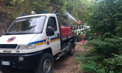 Incendio Spigno Monferrato, incessante il lavoro di Vigili del Fuoco, Aib di Merana e Protezione Civile di Acqui Terme