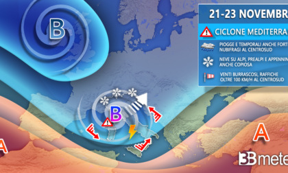 Meteo, “Weekend con vortice mediterraneo, poi sarà Tempesta di Santa Cecilia”