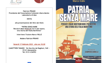 Alessandria: alla Canottieri Tanaro presentazione del libro di Marco Vella "Patria senza mare"