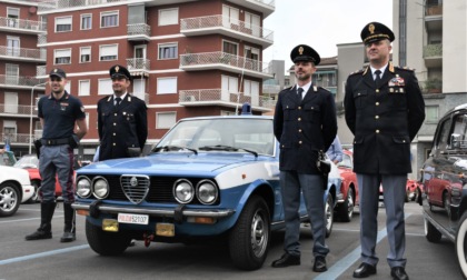 L’Alfetta del 1977 della Polizia di Stato di Alessandria alla manifestazione “Ruote nella storia”