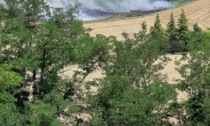 Incendio a Valmadonna, prende fuoco un campo di frumento: sul posto i Vigili del Fuoco