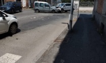 Scontro frontale in via Maggioli al quartiere Cristo di Alessandria