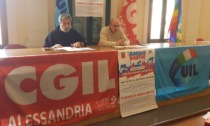 Cgil e Uil in presidio ad Alessandria per lo sciopero nazionale contro la riforma