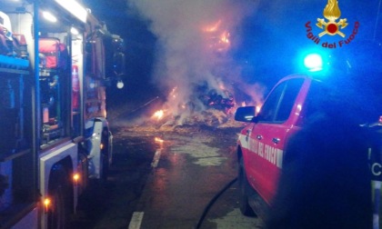 Incendio a Bistagno, ancora chiusa la strada provinciale 228