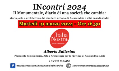 Alessandria, martedì Italia Nostra propone “INcontri 2024 - Il Monumentale”