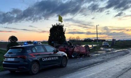 Castelnuovo Scrivia: auto si ribalta lungo la provinciale 85, nessun ferito grave
