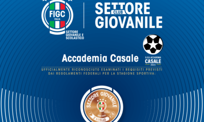 Accademia Casale riceve la quarta stella per la Scuola Calcio