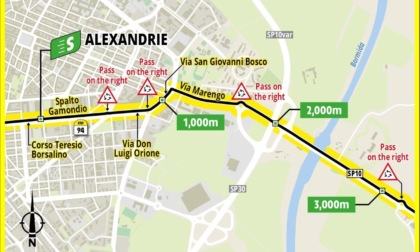 Passaggio del Tour de France ad Alessandria: chiusura strade anticipata alle 10.30