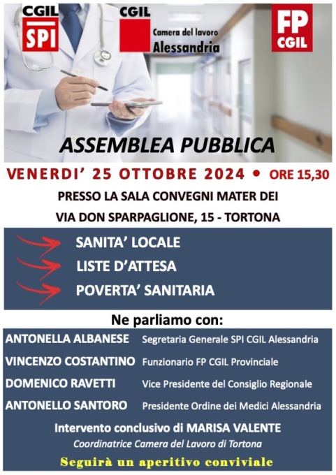 Sanità locale Tortona Cgil