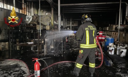 Incendio in una tipografia a Spinetta Marengo: l'intervento dei Vigili del Fuoco