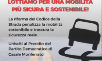 Nuovo codice della strada: sabato 25 presidio del PD a Casale Monferrato